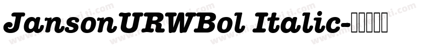 JansonURWBol Italic字体转换